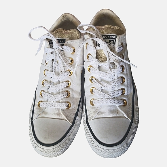 Converse Shoes - Converse White and Gold Sneakers